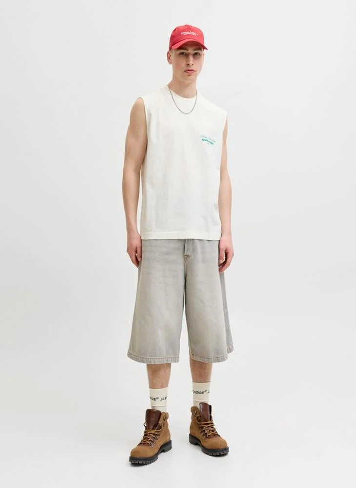 JACK & JONES Bright White Logo Crew Neck T-Shirt for Men | Best Price UAE