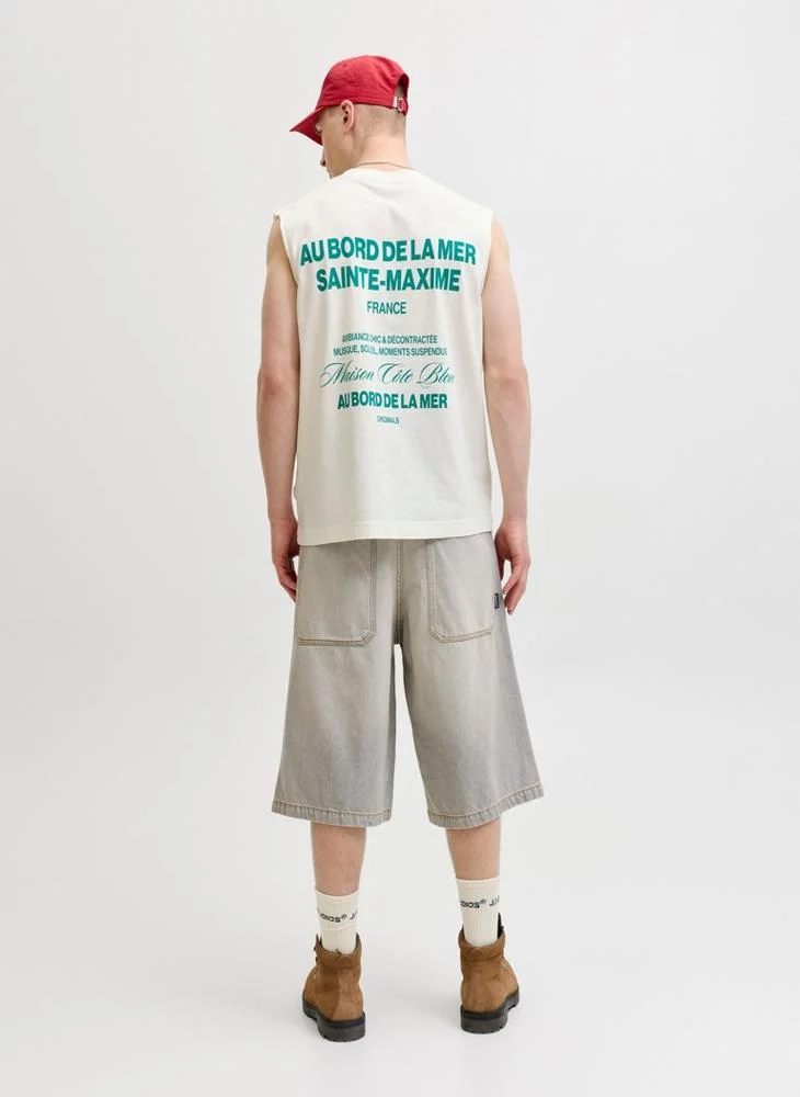 JACK & JONES Bright White Logo Crew Neck T-Shirt for Men | Best Price UAE