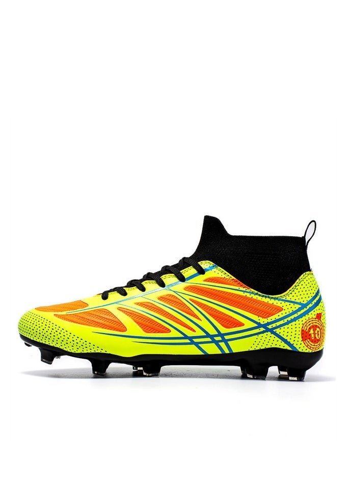 Children's professional training football shoes, FG studs, soft and breathable, suitable for indoor and outdoor use, orange  - Image 1