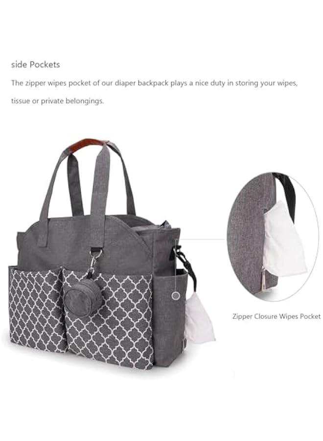 Gonice Diaper Bag Tote,Baby Diaper Bag Backpack - Multifunction Travel Back Pack Large Maternity Nappy Bag Baby Changing Bags with Stroller Straps, Waterproof  - Image 4