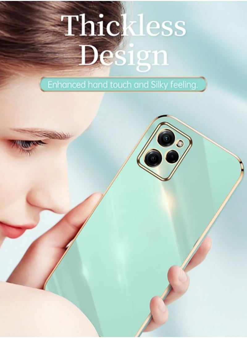 Silicone case for Redmi 12, Plating Xiaomi Redmi 12 Phone Case Shockproof Thin and Soft Cover (Black)