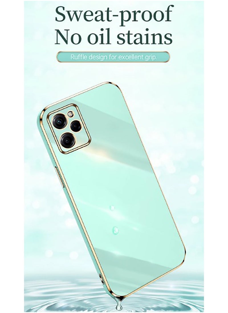 Silicone case for Redmi 12, Plating Xiaomi Redmi 12 Phone Case Shockproof Thin and Soft Cover (Black)