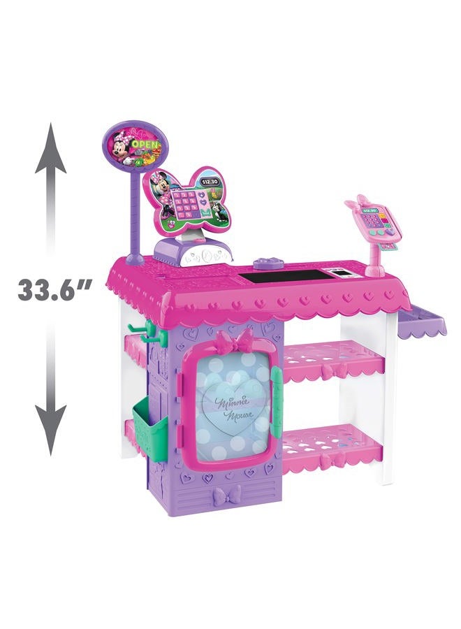 Minnie Just Play Disney Junior Mouse Marvelous Market, Pretend Play Cash Register with Realistic Sounds, 45 Play Food Pieces and Accessories - Image 5