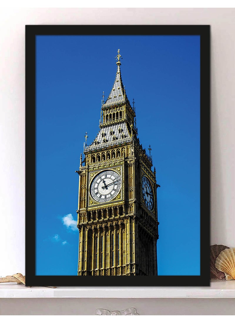 Spoil Your Wall Wall Posters with Big Ben Tower Picture and Black Frame - Wall Arts Home Décor Photo Frames - 40x55cm by Spoil Your Wall  - Image 1