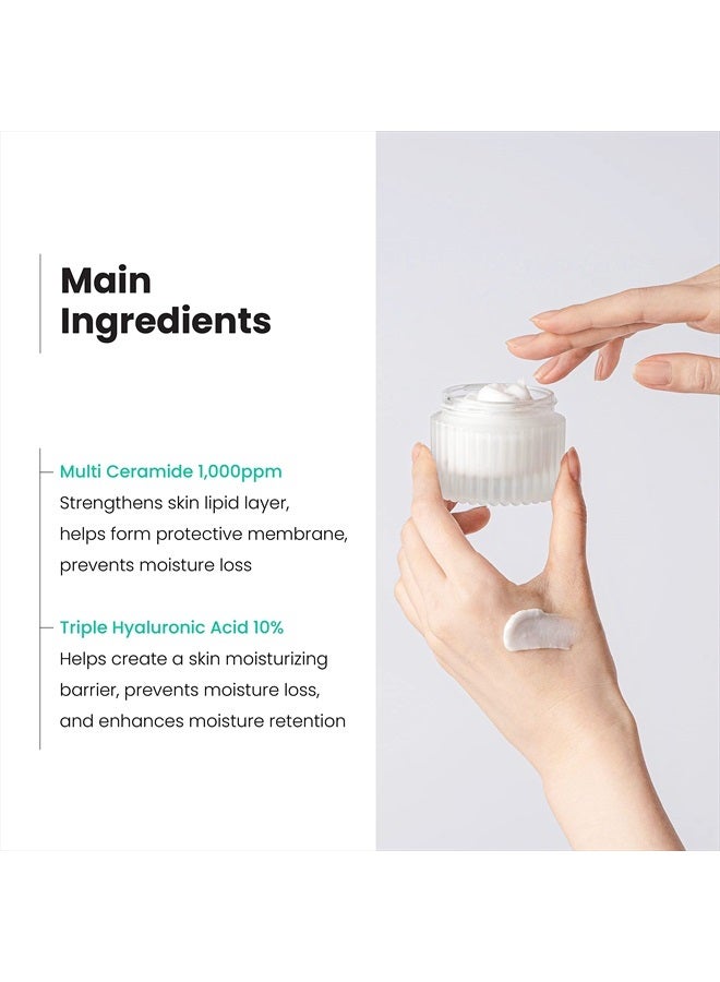 Tocobo ] كريم متعدد السيراميد 1.7 أونصة سائلة / 50 مل | كريم مرطب، مرطب السيراميد، العناية بالبشرة الكورية، مكونات طبيعية، البشرة الحساسة | كريم نباتي كوري خالٍ من القسوة - Image 4