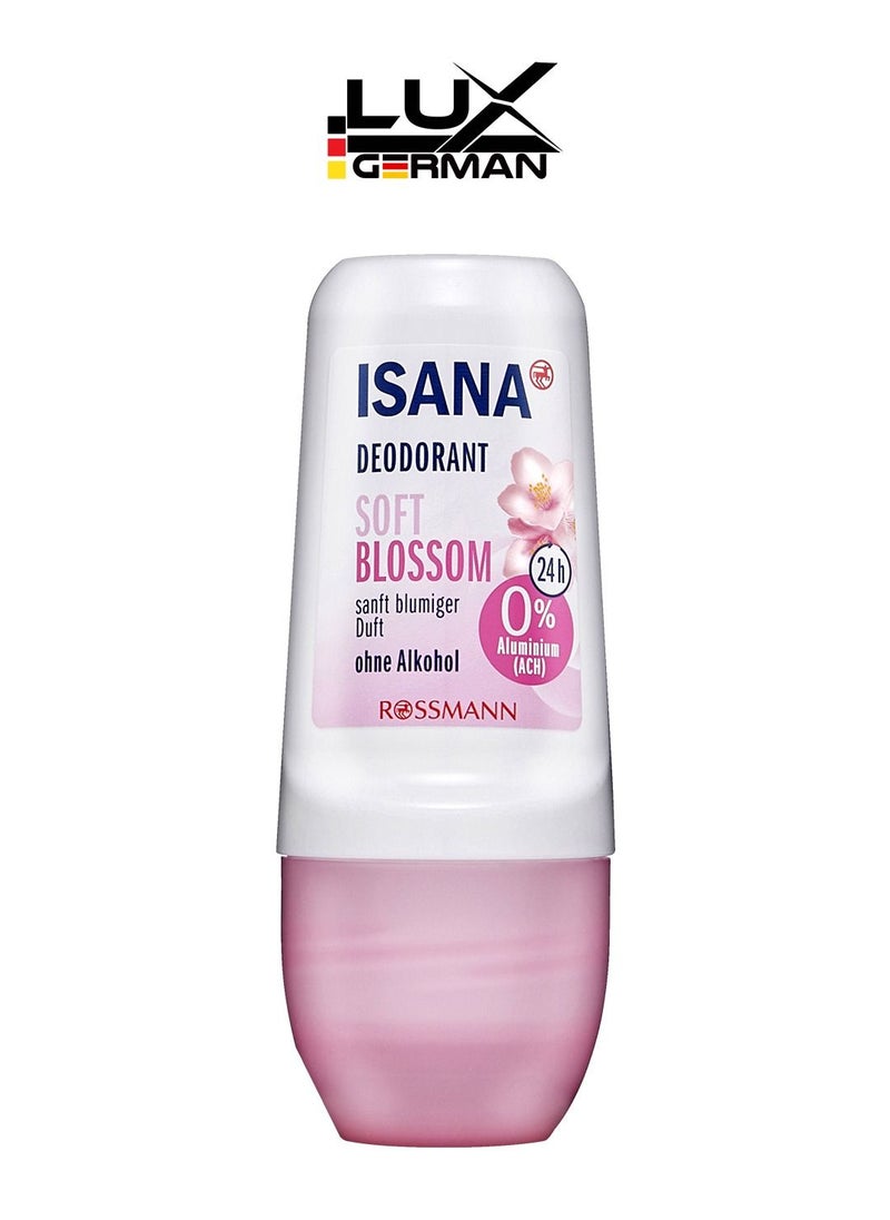 isana - ISANA Deodorant Roll-On Soft Blossom 50 ml - Image 1