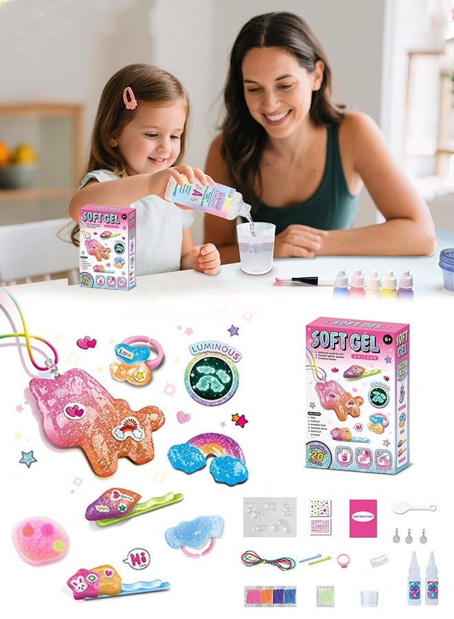 UNICORN Squishy Maker Kit, Make Your Own Squishies Unicorn Paw with Silicone and Molds, DIY Stres Squeeze Toys for Kids Party Birthday Gifts - Image 1