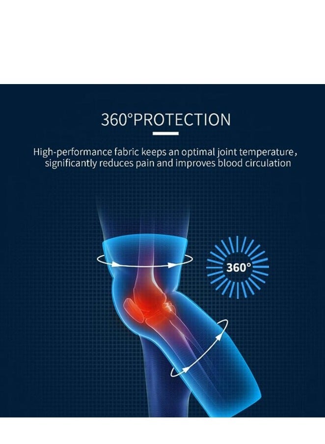 Tanyaz Full Leg Compression Sleeves anti Sliping Ventilation Long Knee Support with Wraps for Men and Women Long Knee Compression Sleeve - Image 3