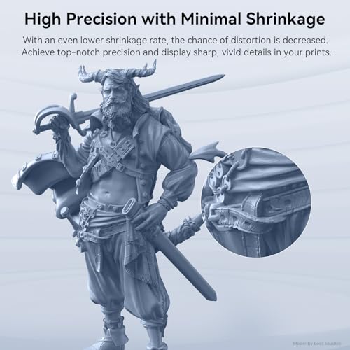 ANYCUBIC 3D Printer Resin, Upgraded 8K Standard Resin V2, Enhanced Toughness and Strength, Lower-Odor, High Precision 3D Printing Resin for All LCD Resin 3D Printers (Grey, 1kg) - Image 5