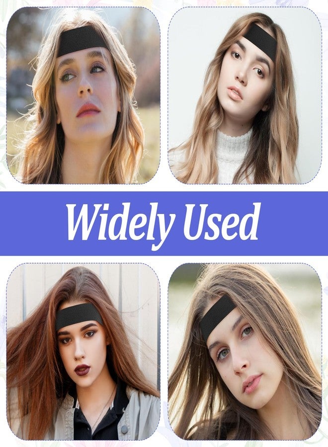 Elegaperma 2 Pcs Wig Band with Ear Cut Outs, Wig Bands, Lace Bands For Wigs Black Velvet Adjustable Wig Melting Band, Lace Band with Ear Cut Outs Comfort Fit for all Wigs - Image 4