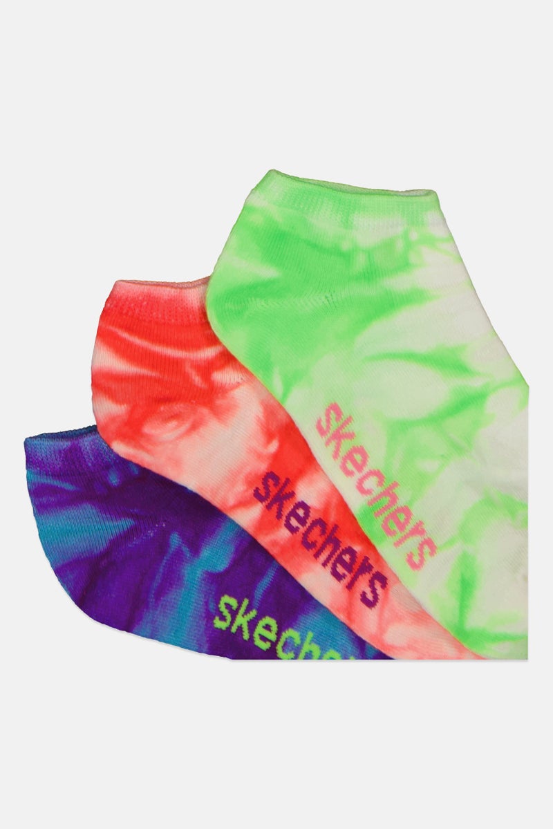 SKECHERS Kids Girl 6 Pairs Brand Logo Low Cut Socks, Multicolor - Image 2