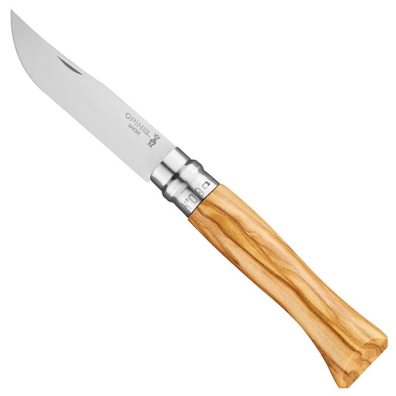 Opinel Pocket Knife No. 09 with Olive Wood Handle and 12C27 Steel, Olive - Image 5