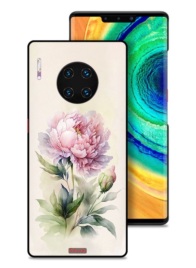 Tolwak Huawei Mate 30 Pro 4G Protective Case Cover Watercolor Rose Paint Art - Image 1