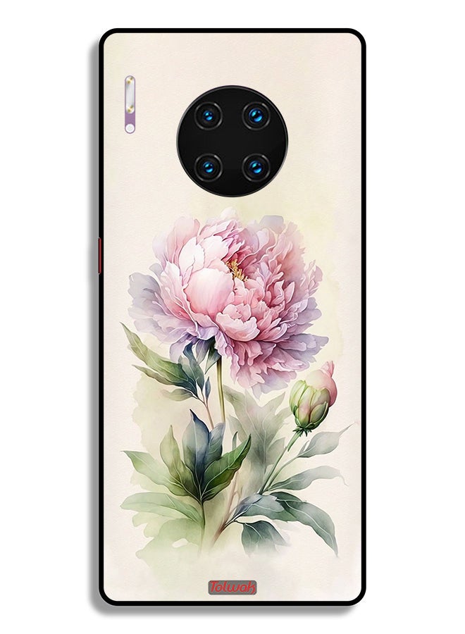 Tolwak Huawei Mate 30 Pro 4G Protective Case Cover Watercolor Rose Paint Art - Image 2