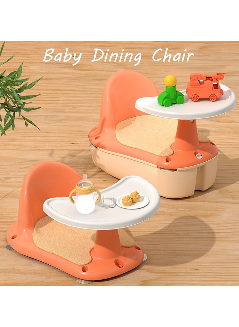 Multifunctional 3-in-1 Children's Baby Dining Chair Bathing Safety Bathtub Seat Toddler Shower Chair  Sliding Car with Storage Function