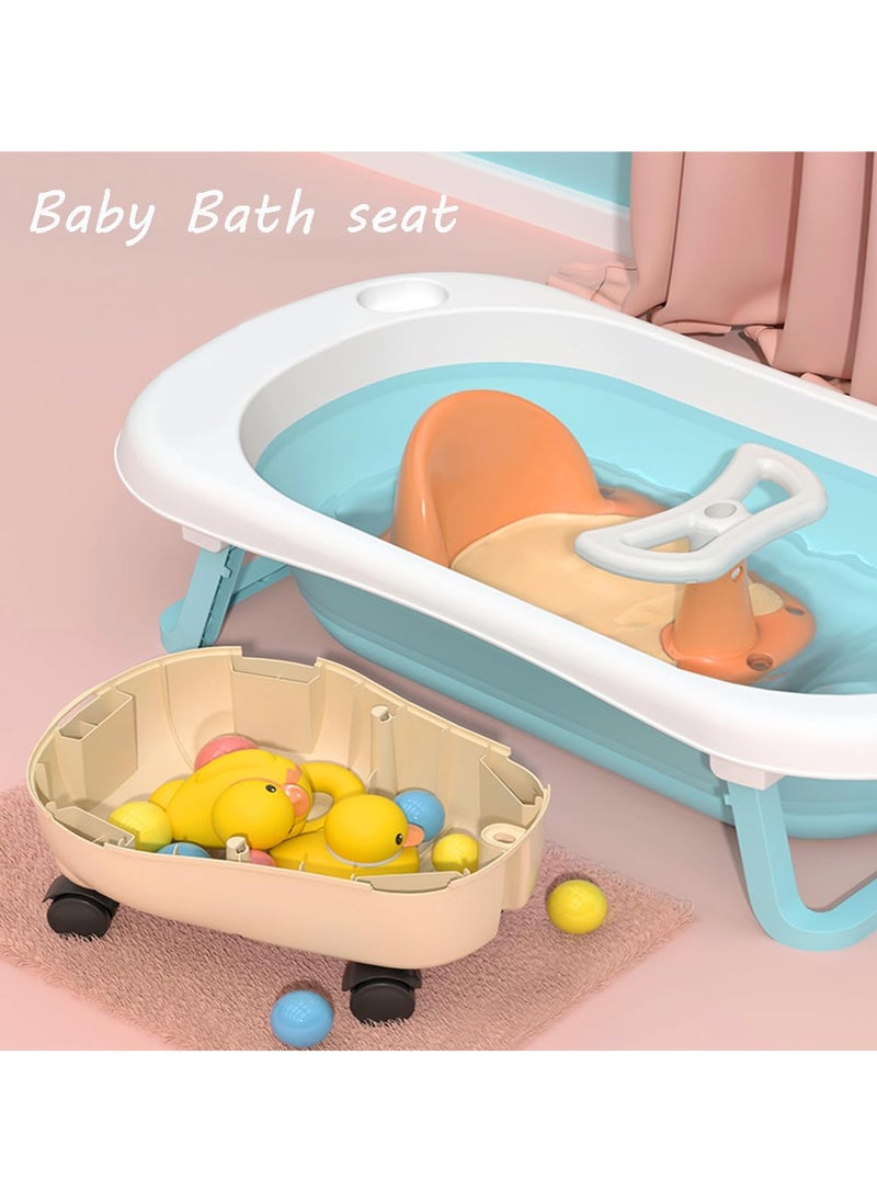 Multifunctional 3-in-1 Children's Baby Dining Chair Bathing Safety Bathtub Seat Toddler Shower Chair  Sliding Car with Storage Function