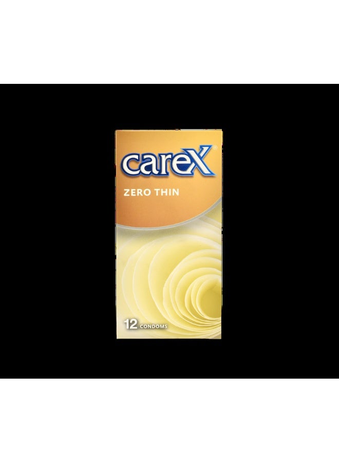 careX Zero Thin Condoms | Ultra-Thin Condoms For Maximum Sensitivity | 12 Count - Image 1
