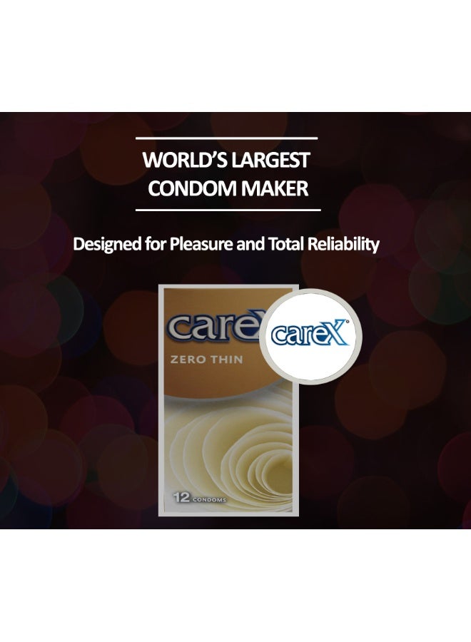 careX Zero Thin Condoms | Ultra-Thin Condoms For Maximum Sensitivity | 12 Count - Image 4