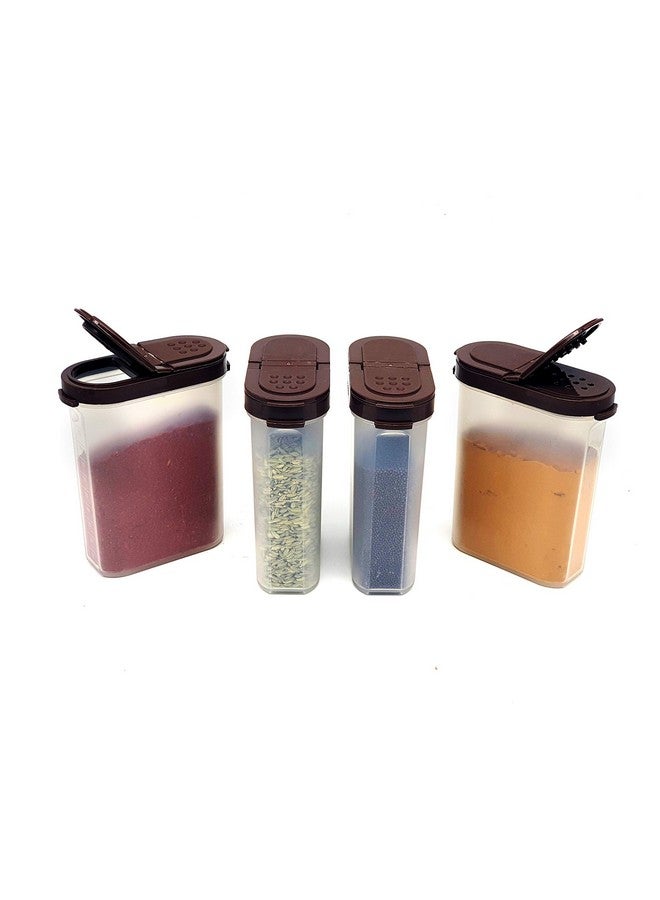 Mahaware Modular Wonder Spice Shaker and Sprinkler Set, 275ml, Set of 4, Brown - Image 1