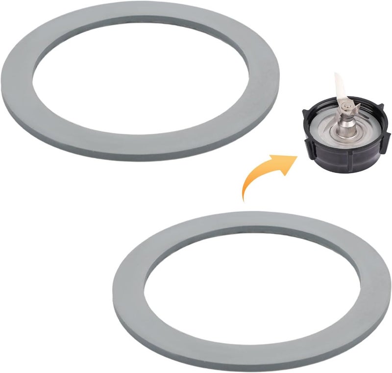 Gosknor 2pcs Blender Gasket for Oster, Rubber Gray O-Ring Blender Gasket Replacement Blender Ring Replacement Good Sealing Blender Parts Compatible with Oster Osterizer - Image 1