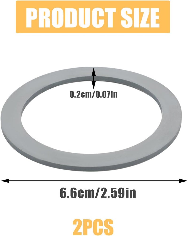 Gosknor 2pcs Blender Gasket for Oster, Rubber Gray O-Ring Blender Gasket Replacement Blender Ring Replacement Good Sealing Blender Parts Compatible with Oster Osterizer - Image 2