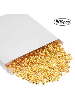 Hotop 500 Pcs Paper Brass Fasteners Brass Brads Round Fasteners For Craft Art Crafting School Diy Supplies(0.3 X 0.6 Inch Golden)  - Image 3