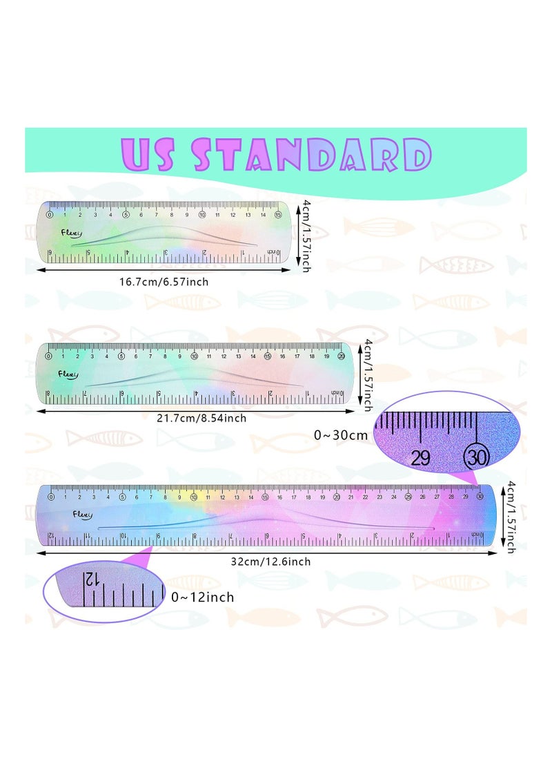 Rulers Set, 12 8 6 Inch Rulers Set 6 Pieces Soft Bendable Ruler for Kids Students Flexible Plastic Ruler with Inches and Centimeters Ruler - pzsku/ZA7EE1F67E4F9D415C224Z/45/_/1677746423/bccadf1f-359e-426c-81db-bf3d56514bdc