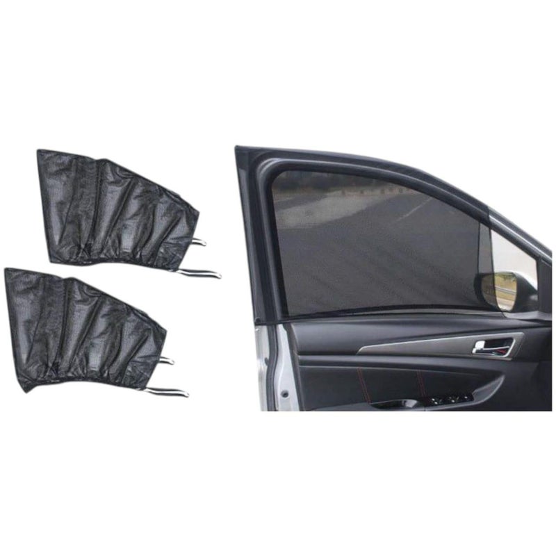 Front Side Window Shades Set Sun Shades, Blocks Sun Glare/UV Rays Double Layer Design Fits Most Cars (2 Front Panels)