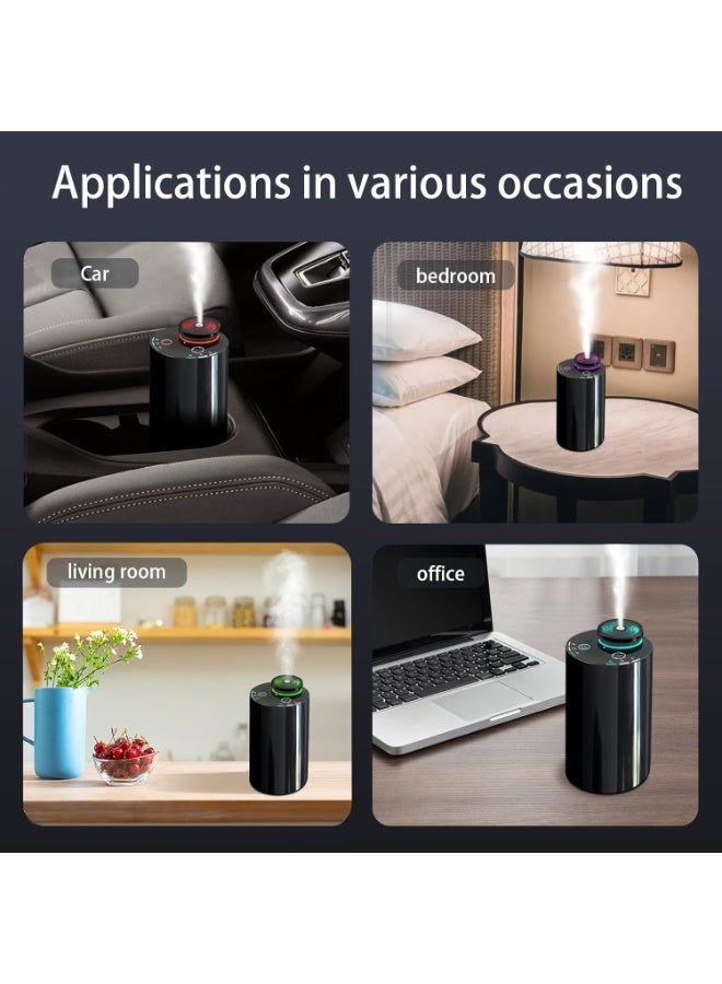 Y&D جهاز توزيع الزيوت العطرية بدون ماء - موزع عطر محمول بدون سلك للعلاج بالروائح للمنزل والسيارة والسفر، قابل لإعادة الشحن عبر USB مع مؤقت وضوء مزاج، مثالي لغرفة النوم، المكتب، فكرة هدية - Image 4