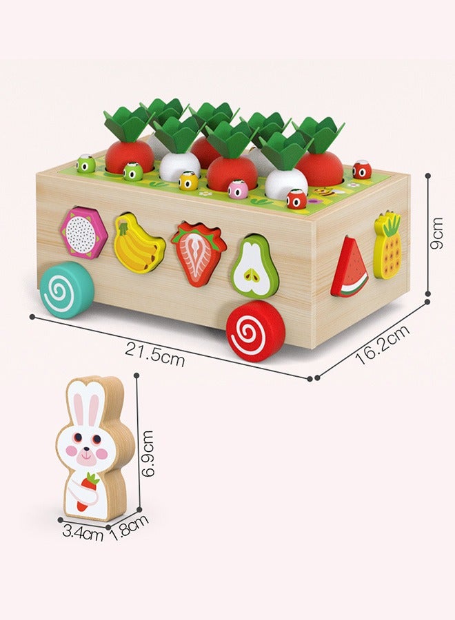 joyzzz Carrot Wooden Assortment Toddler Montessori Wooden Educational Toys Suitable for 1 2 3 Years Old Baby Boys Girls - Image 2