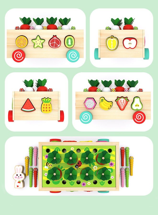 joyzzz Carrot Wooden Assortment Toddler Montessori Wooden Educational Toys Suitable for 1 2 3 Years Old Baby Boys Girls - Image 3