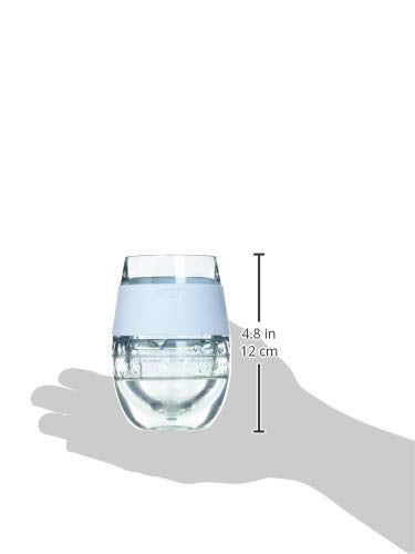 HOST Wine Freeze Cooling Cup, Plastic Double Wall Insulated Freezable Drink Chilling Tumbler with Freezing Gel Wine Glasses for Red and White Wine, Set of 1, 8.5 oz, Ice - Image 3