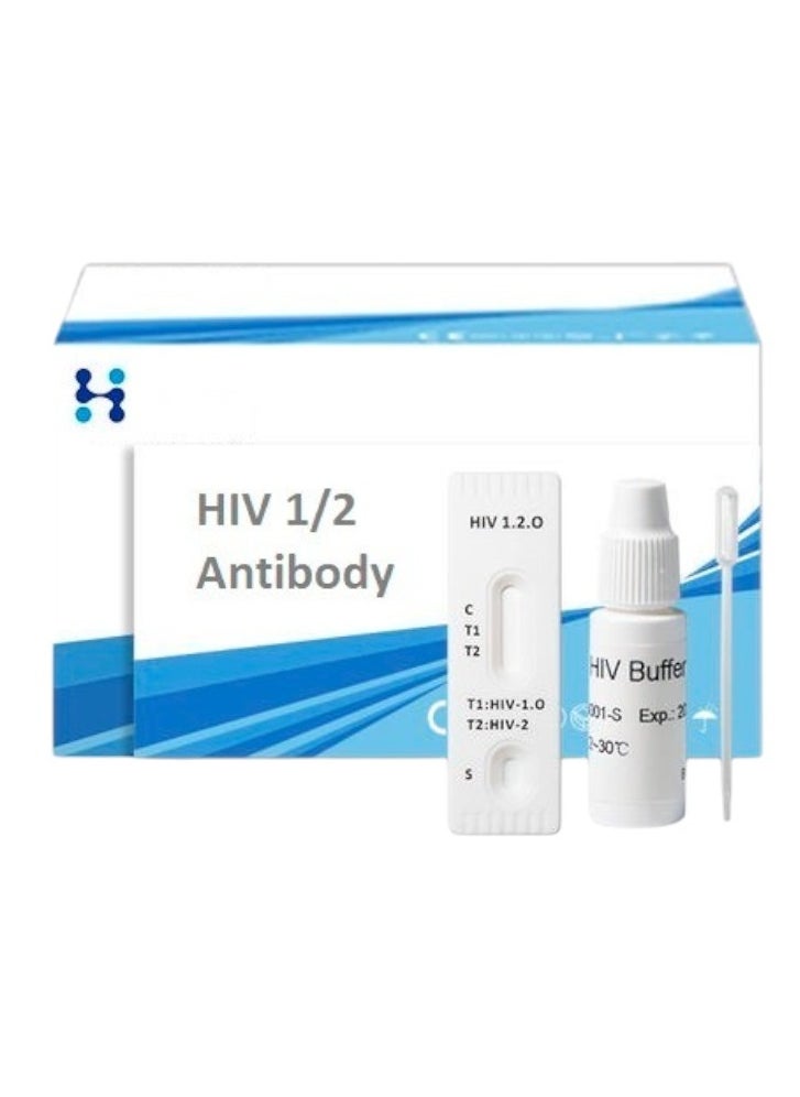 Generic Home test for HIV 1/2 using a home HIV 1/2 Comb Antibody test strip, home HIV test, at-home HIV test kit, HIV analysis using a precise test strip, home HIV test for accurate results, affordable home  - Image 1