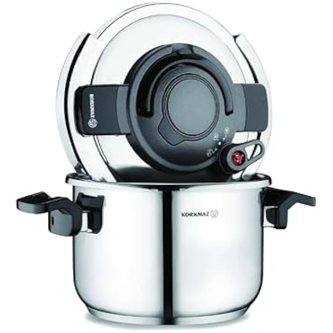 Korkmaz Alessa Pressure Cooker 10 Liters  Turkish Pressure Cooker Stainless Steel  Ka17302 - Image 1