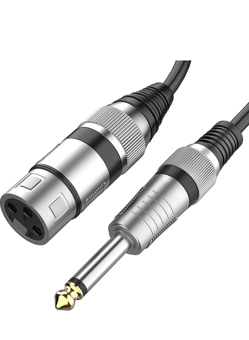 SYOSI Microphone Cable Mic Mono Jack Unbalanced Cord For Dynamic Xlr Female To 1/4 Inch (6.35Mm) - Image 1