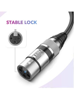 SYOSI Microphone Cable Mic Mono Jack Unbalanced Cord For Dynamic Xlr Female To 1/4 Inch (6.35Mm)  - Image 4