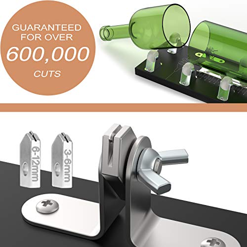 Godora Glass Bottle Cutter, Upgraded Glass Cutter for Bottles & Glass Cutter Bundle - DIY Machine for Cutting Wine, Beer or Soda Round Bottles & Mason Jars, Perfect Score Bottle Cutter - Image 2