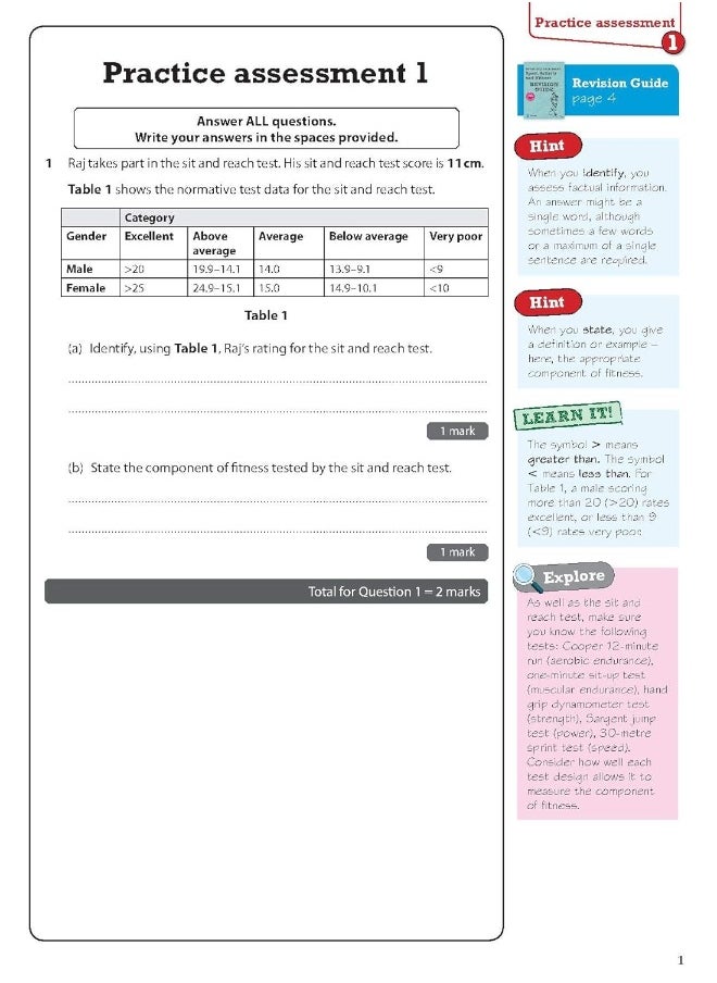 Pearson REVISE BTEC Tech Award Sport, Activity and Fitness Practice Assessments Plus - 2023 and 2024 exams and assessments  - Image 4