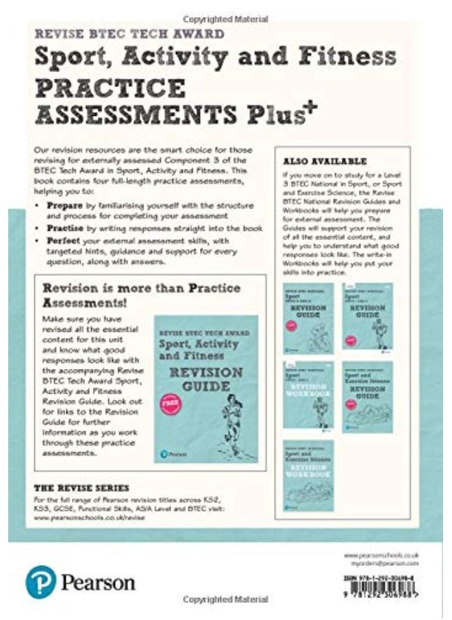 Pearson REVISE BTEC Tech Award Sport, Activity and Fitness Practice Assessments Plus - 2023 and 2024 exams and assessments  - Image 2