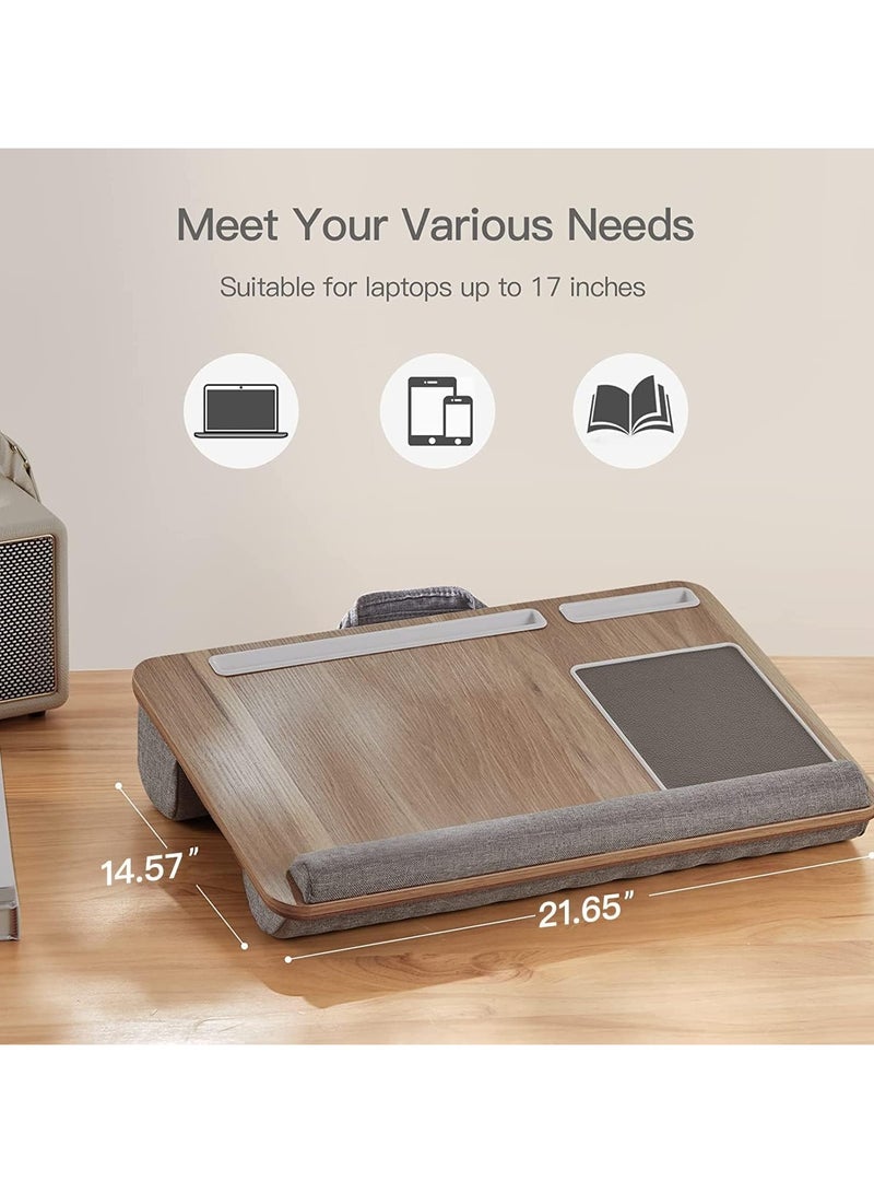 Green Tiger Lap Desk - Fits up to 17 inches Laptop Desk, Built in Mouse Pad & Wrist Pad for Notebook, Laptop, Tablet, Laptop Stand with Tablet, Pen & Phone Holder - Image 3