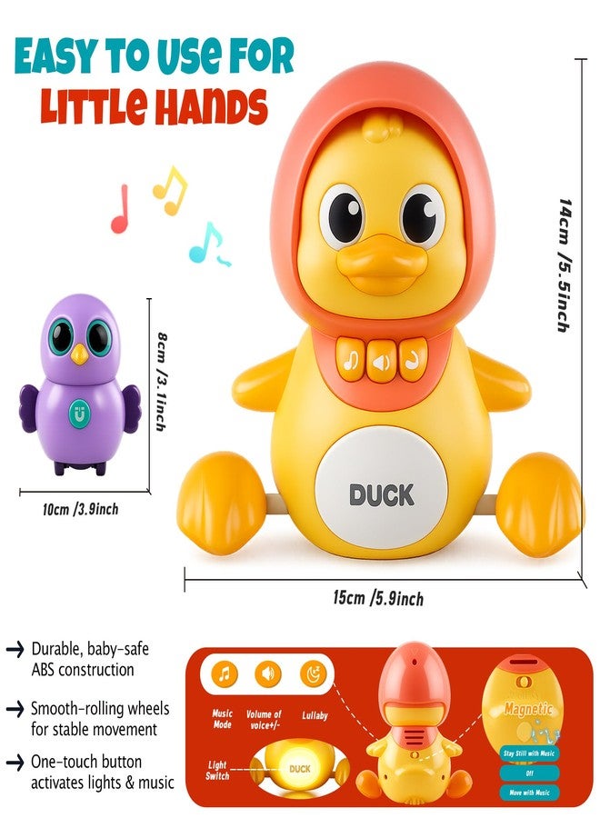 ROHSCE Baby Musical Walking Duck Toy, Follow-Me Waddling Duck for Tummy Time & Crawling Training, Light Up Infant Toys 6-12 Months, for 1 Year Old Boys Girls - Image 4