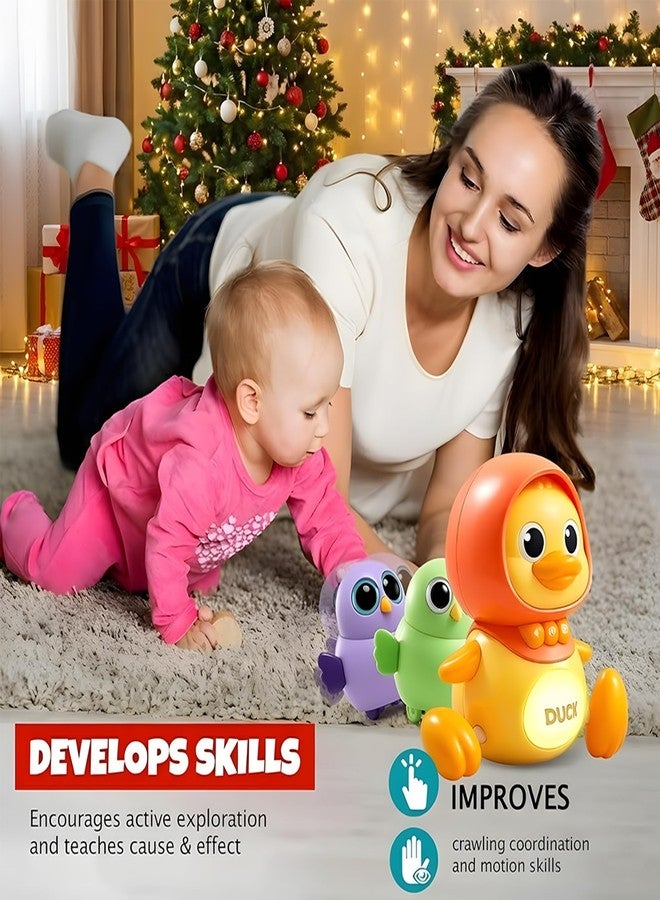 ROHSCE Baby Musical Walking Duck Toy, Follow-Me Waddling Duck for Tummy Time & Crawling Training, Light Up Infant Toys 6-12 Months, for 1 Year Old Boys Girls - Image 3