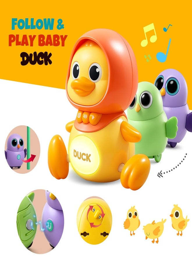 ROHSCE Baby Musical Walking Duck Toy, Follow-Me Waddling Duck for Tummy Time & Crawling Training, Light Up Infant Toys 6-12 Months, for 1 Year Old Boys Girls - Image 2