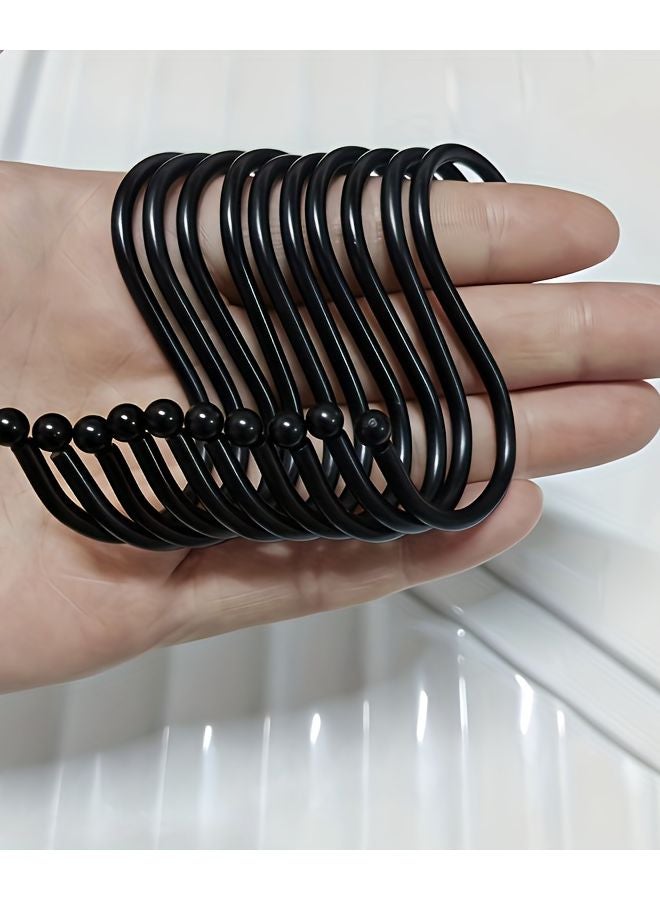 6Pcs Black S Shaped Hooks 2.56 Inch Stainless Steel Multi Functional Display Hooks - Image 2