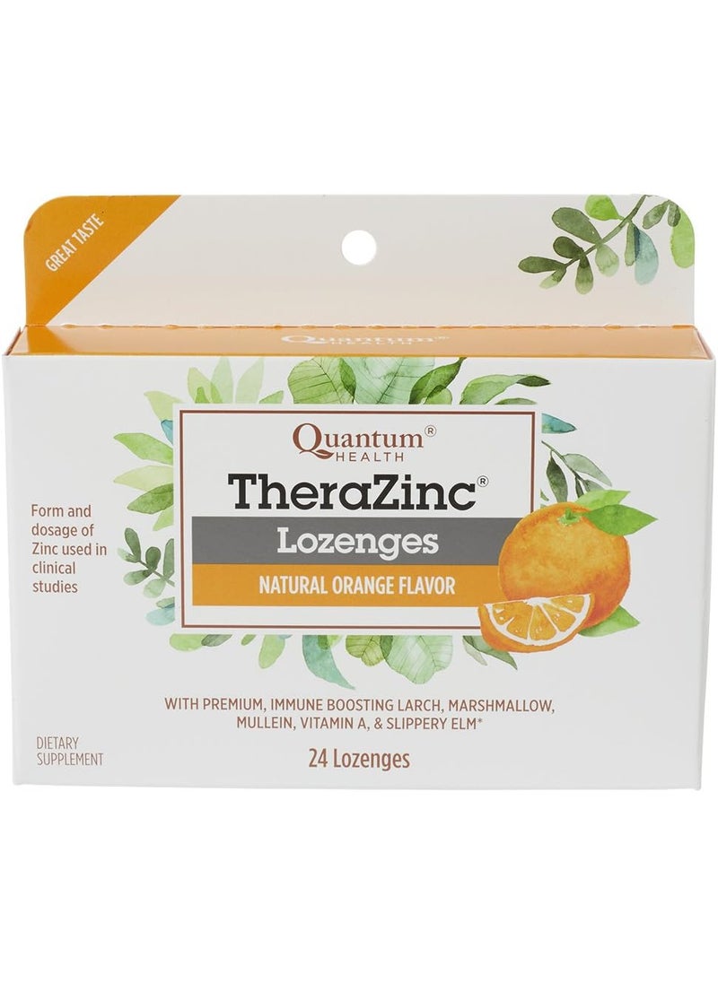 Quantum Quantum Health TheraZinc Orange Lozenges Made with Zinc Gluconate for Immune Support 24 Count  - Image 1