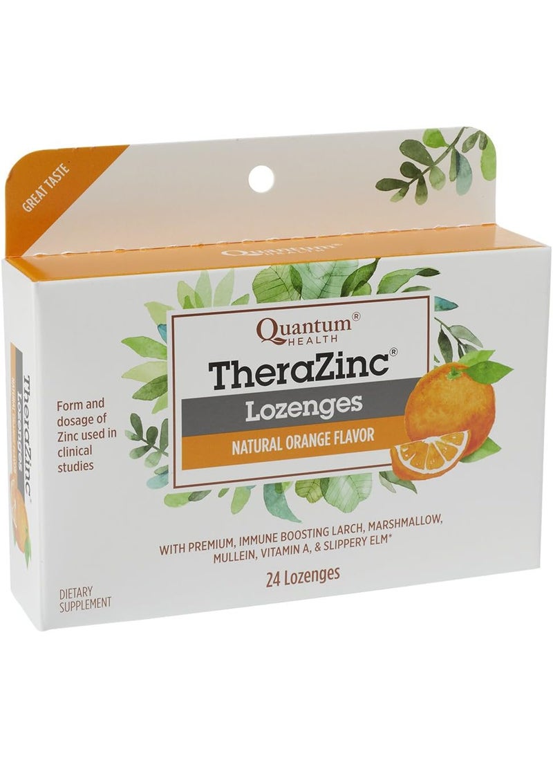 Quantum Quantum Health TheraZinc Orange Lozenges Made with Zinc Gluconate for Immune Support 24 Count  - Image 3