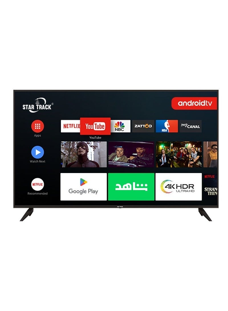 STAR TRACK 75" 4K Smart TV | Android 14, Ultra HD, Netflix, YouTube, Miracast, Bezel less, Satellite receiver - Image 1