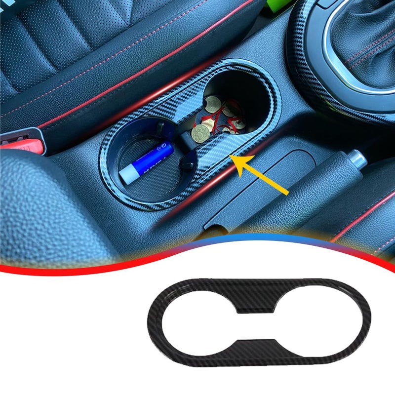 MUXEE for Kia Forte 20192024 ABS Carbon Fiber Center Consoles Cup Holder Panel Cover Trim Sport Upgrade Trims Interior Accessories 1PCSNOT FIT GTLine and GT Models