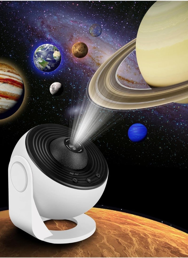 TIGER 12-In-1 Galaxy Projector For Bedroom Star Projector Galaxy Light Adjustable Knob 12 Film Discs Planetarium Projector For Kids And Adults 360° Rotating Galaxy Projector Night Light Table Lamp Bedside Lamp - Image 5