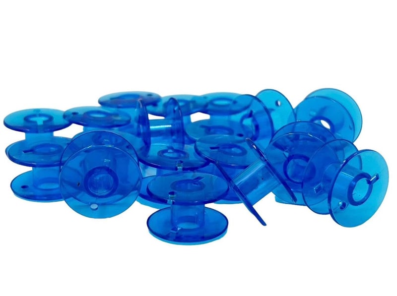 Zenith Blue Trasparent 50pc Imported Plastic Bobbins for All Domestic Automatic and Manual Sewing Machines.Suitable for Models Like Singer, Usha Janome, Brother, Rajesh - Image 3